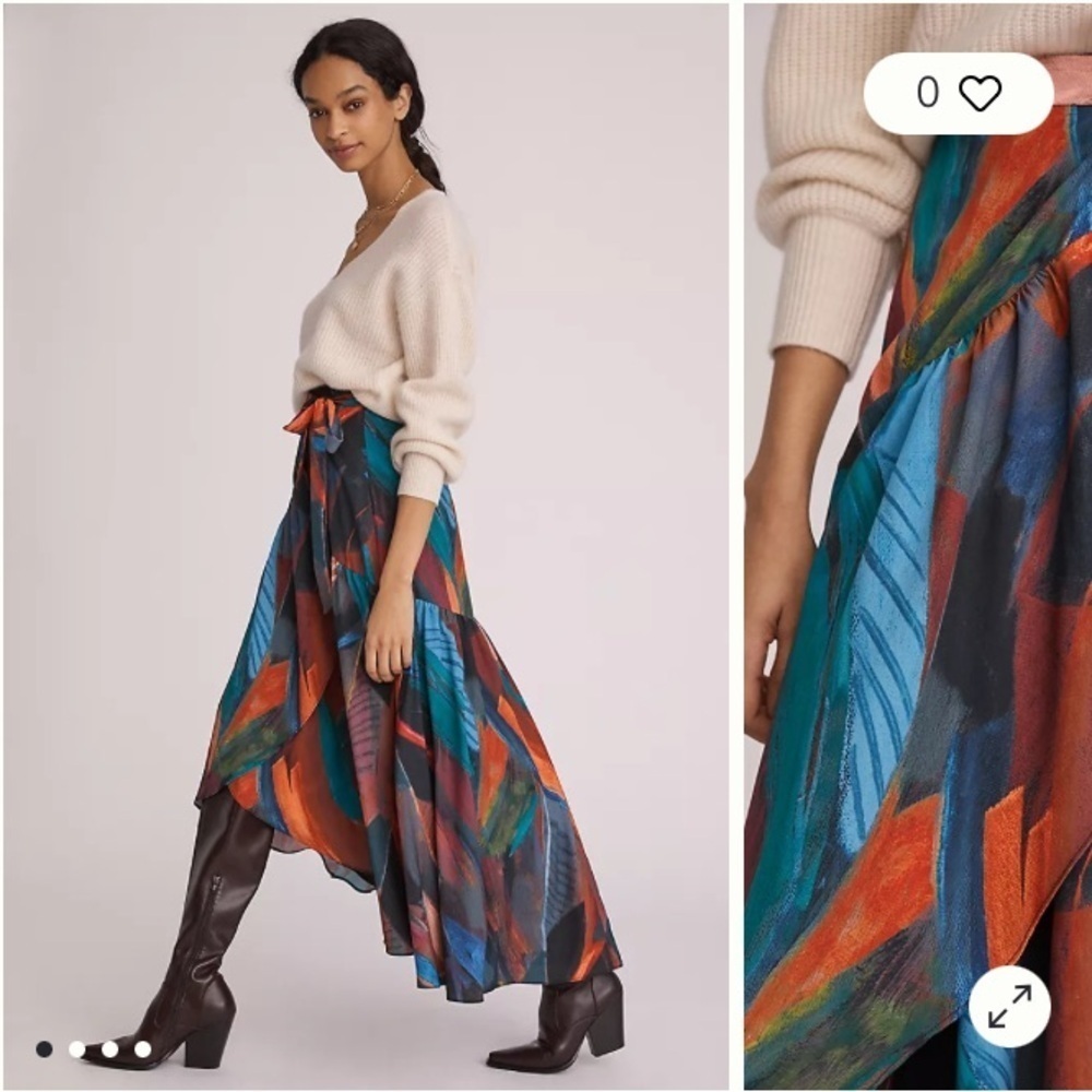 Anthropologie - Hutch Printed Wrap Maxi Skirt